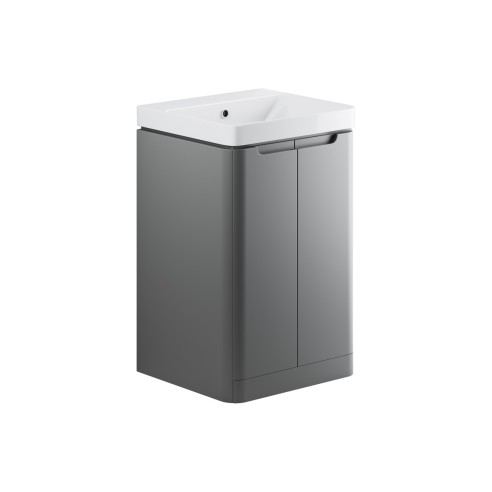 Lagos 500mm 2 Door Floor Standing Cloakroom Basin Unit - Mat