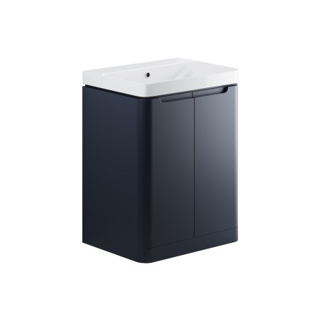 Lagos 605mm 2 Door Floor Standing Basin Unit - Matt Indigo |