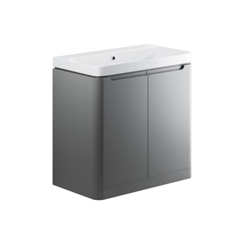 Lagos 805mm 2 Door Floor Standing Basin Unit - Matt Grey | V