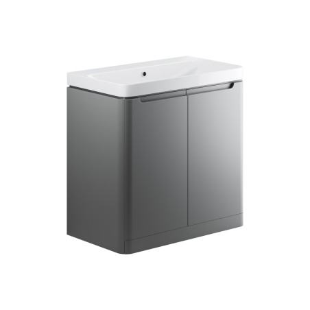 Lagos 805mm 2 Door Floor Standing Basin Unit - Matt Grey | V