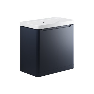 Lagos 805mm 2 Door Floor Standing Basin Unit - Matt Indigo |