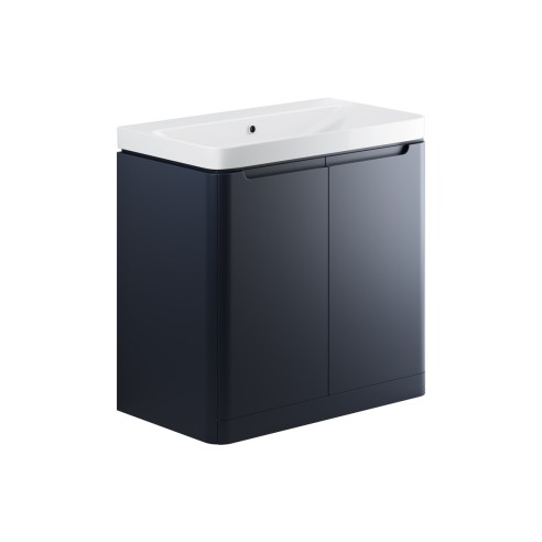 Lagos 805mm 2 Door Floor Standing Basin Unit - Matt Indigo |