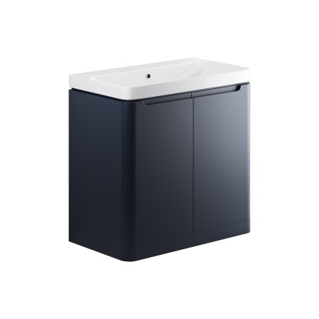 Lagos 805mm 2 Door Floor Standing Basin Unit - Matt Indigo |