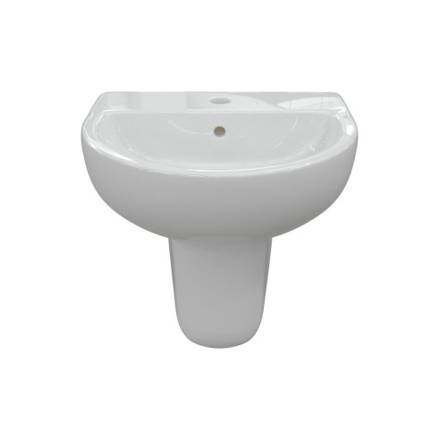 Terasso 550x400mm 1TH Basin & Semi Pedestal | Basins | Bathr