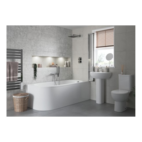 Terasso 550x400mm 1TH Basin & Semi Pedestal | Basins | Bathr