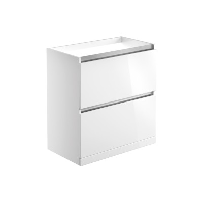 Coviha 800mm 2 Drawer Floor Standing Basin Unit (No Top) - W