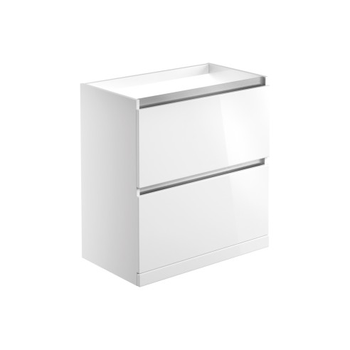 Coviha 800mm 2 Drawer Floor Standing Basin Unit (No Top) - W
