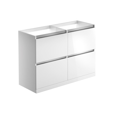 Coviha 1200mm Floor Standing Basin Unit Run (No Top) - White