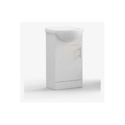 Tavira 450mm Basin Unit & Basin - White Gloss | Vanity Units