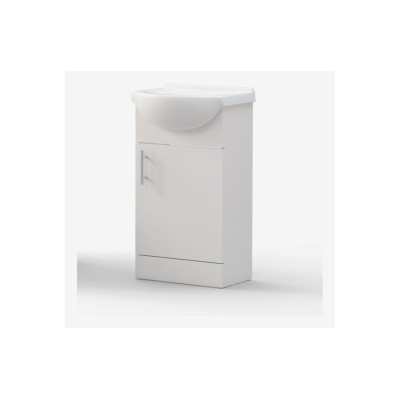 Tavira 450mm Basin Unit & Basin - White Gloss | Vanity Units 2