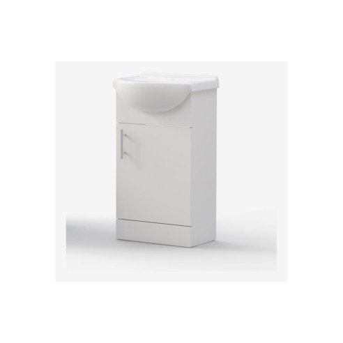 Tavira 450mm Basin Unit & Basin - White Gloss | Vanity Units