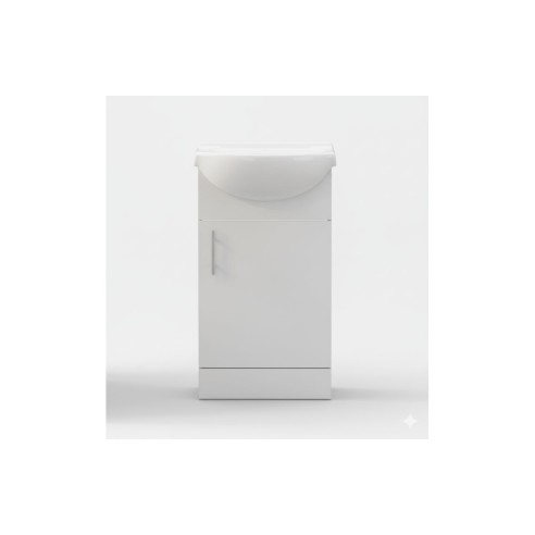 Tavira 450mm Basin Unit & Basin - White Gloss | Vanity Units