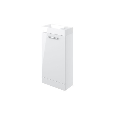 Valbom 410mm Floor Standing 1 Door Basin Unit & 1TH Basin - 2