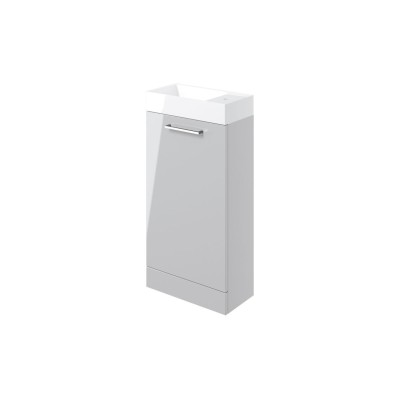 Valbom 410mm Floor Standing 1 Door Basin Unit & 1TH Basin - 2