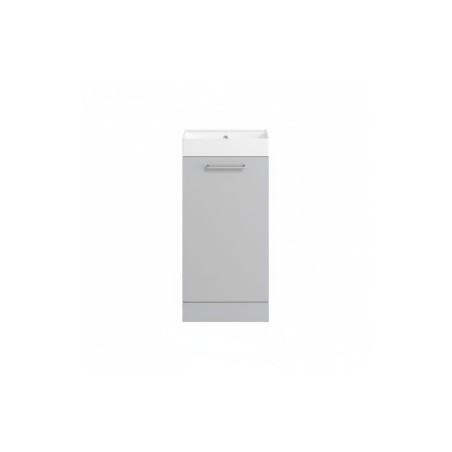Valbom 410mm Floor Standing 1 Door Basin Unit & 1TH Basin -