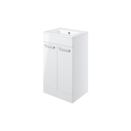 Valbom 510mm Floor Standing 2 Door Basin Unit & 1TH Thin Edg