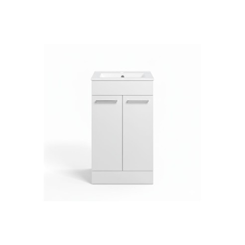 Valbom 510mm Floor Standing 2 Door Basin Unit & 1TH Thin Edg
