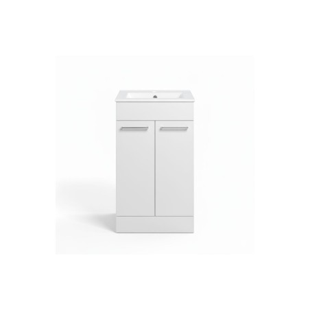 Valbom 510mm Floor Standing 2 Door Basin Unit & 1TH Thin Edg