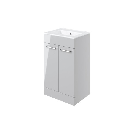 Valbom 510mm Floor Standing 2 Door Basin Unit & 1TH Thin Edg