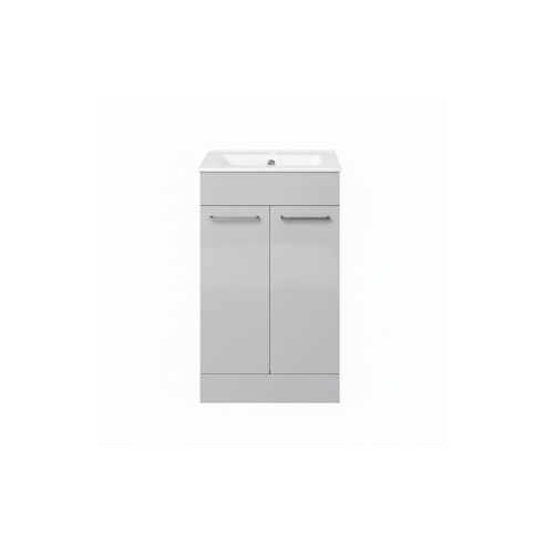 Valbom 510mm Floor Standing 2 Door Basin Unit & 1TH Thin Edg