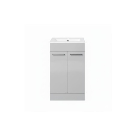 Valbom 510mm Floor Standing 2 Door Basin Unit & 1TH Thin Edg