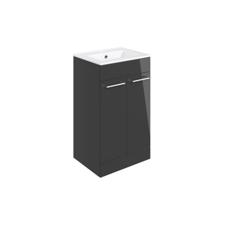 Valbom 510mm Floor Standing 2 Door Basin Unit & 1TH Thin Edg