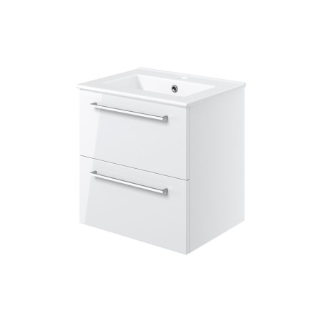 Valbom 510mm Wall Hung 2 Drawer Basin Unit & 1TH Thin Edge B