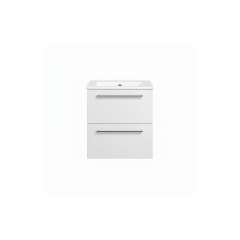 Valbom 510mm Wall Hung 2 Drawer Basin Unit & 1TH Thin Edge B