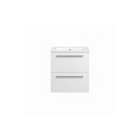 Valbom 510mm Wall Hung 2 Drawer Basin Unit & 1TH Thin Edge B