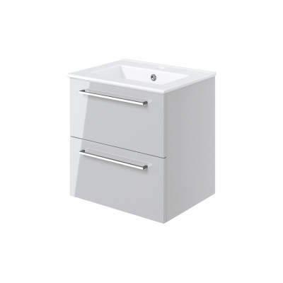 Valbom 510mm Wall Hung 2 Drawer Basin Unit & 1TH Thin Edge B 2