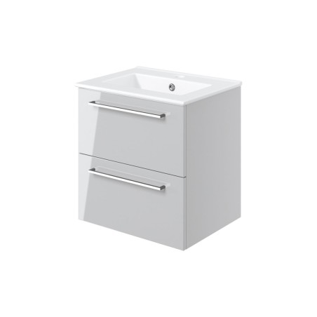 Valbom 510mm Wall Hung 2 Drawer Basin Unit & 1TH Thin Edge B