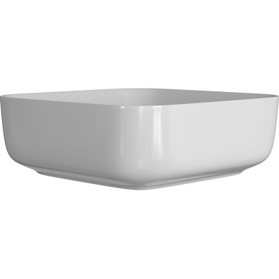 Luxo 400mm Ceramic Square Washbowl & Waste - Matt White | Ba 2