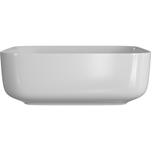 Luxo 400mm Ceramic Square Washbowl & Waste - Matt White | Ba