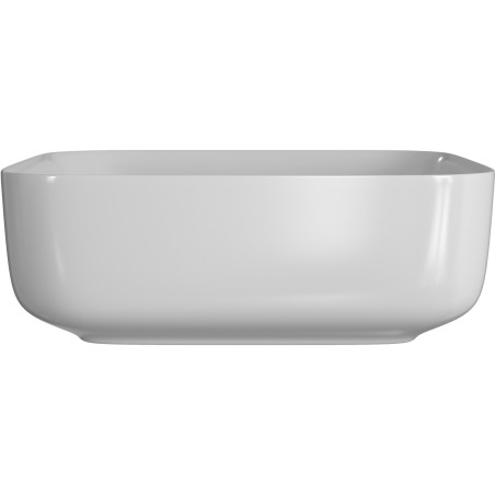 Luxo 400mm Ceramic Square Washbowl & Waste - Matt White | Ba