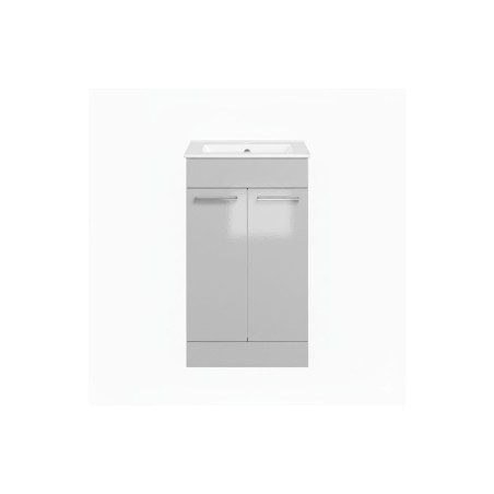 Valbom 610mm Floor Standing 2 Door Basin Unit & 1TH Thin Edg