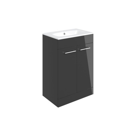 Valbom 610mm Floor Standing 2 Door Basin Unit & 1TH Thin Edg