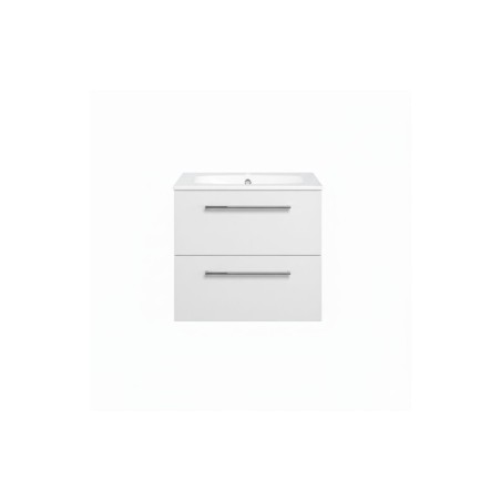 Valbom 610mm Wall Hung 2 Drawer Basin Unit & 1TH Thin Edge B