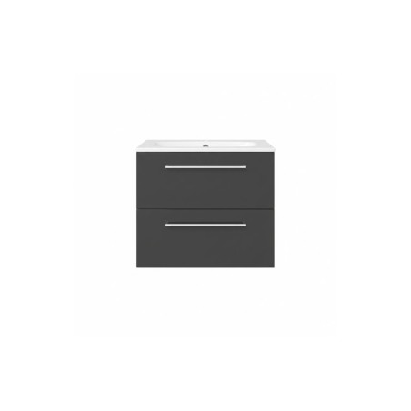 Valbom 610mm Wall Hung 2 Drawer Basin Unit & 1TH Thin Edge B