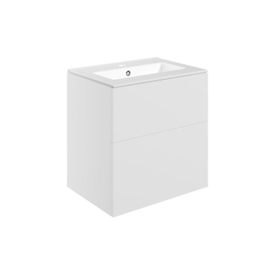 Sintra 610mm Wall Hung 2 Drawer Basin Unit & 1TH Basin - Mat