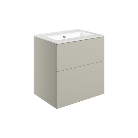 Sintra 610mm Wall Hung 2 Drawer Basin Unit & 1TH Basin - Mat