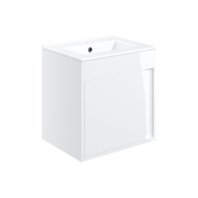 Evoro 510mm Wall Hung Unit Inc. Basin - White Gloss | Vanity