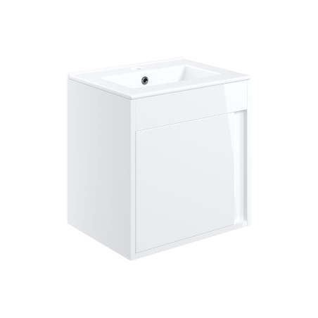 Evoro 510mm Wall Hung Unit Inc. Basin - White Gloss | Vanity