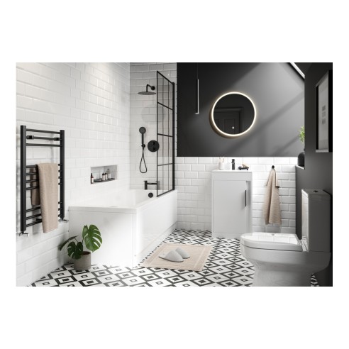 Evoro 510mm Floor Standing Unit Inc. Basin - White Gloss | V