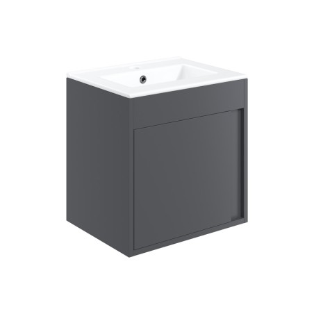 Evoro 510mm Wall Hung Unit Inc. Basin - Matt Graphite Grey |