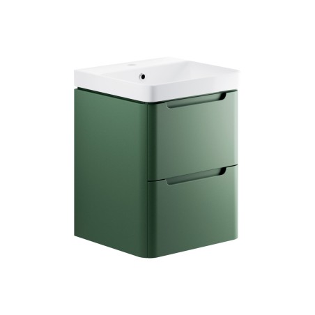 Lagos 500mm 2 Drawer Wall Hung Cloakroom Basin Unit - Matt S
