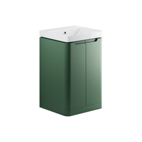 Lagos 500mm 2 Door Floor Standing Cloakroom Basin Unit - Mat