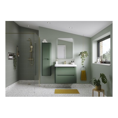Lagos 500mm 2 Door Floor Standing Cloakroom Basin Unit - Mat 2