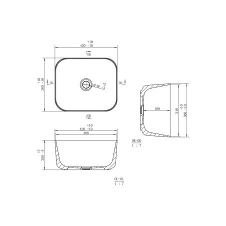 Horus Deep 420mm Washbowl | Basins | BathroomKing
