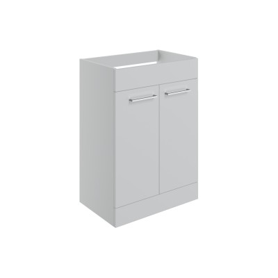 Valbom 590mm Floor Standing 2 Door Basin Unit (No Top) - Gre