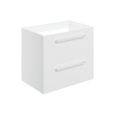 Valbom 590mm Wall Hung 2 Drawer Basin Unit (No Top) - White